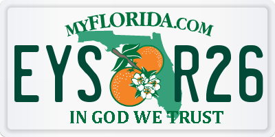 FL license plate EYSR26