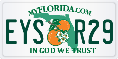 FL license plate EYSR29