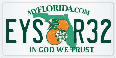 FL license plate EYSR32