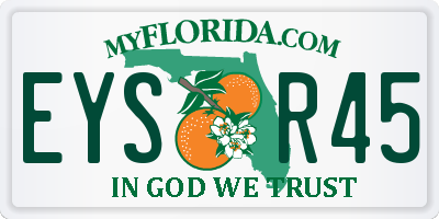 FL license plate EYSR45