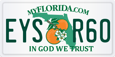 FL license plate EYSR60