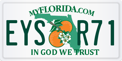 FL license plate EYSR71