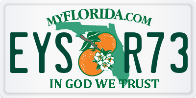 FL license plate EYSR73