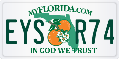 FL license plate EYSR74