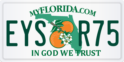 FL license plate EYSR75