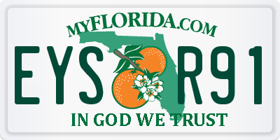 FL license plate EYSR91