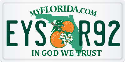 FL license plate EYSR92