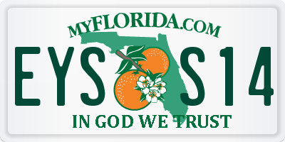 FL license plate EYSS14