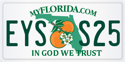 FL license plate EYSS25