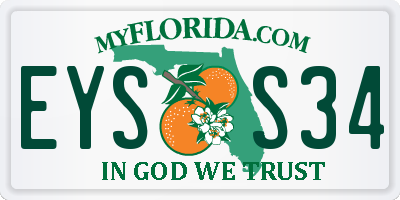 FL license plate EYSS34