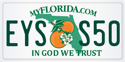 FL license plate EYSS50