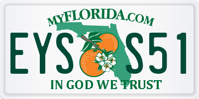 FL license plate EYSS51