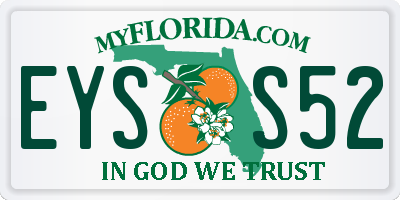 FL license plate EYSS52