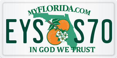 FL license plate EYSS70