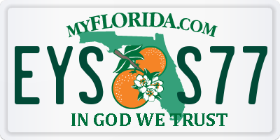 FL license plate EYSS77