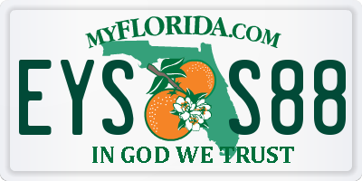 FL license plate EYSS88