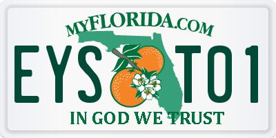 FL license plate EYST01