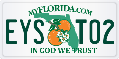FL license plate EYST02