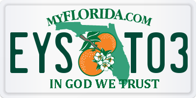 FL license plate EYST03