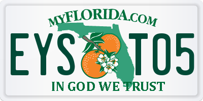FL license plate EYST05