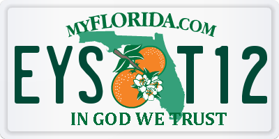 FL license plate EYST12