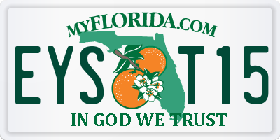 FL license plate EYST15
