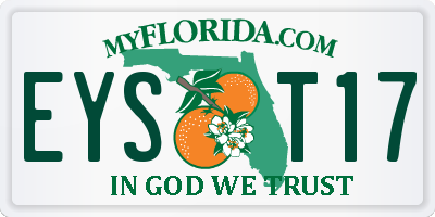 FL license plate EYST17