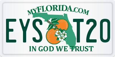 FL license plate EYST20