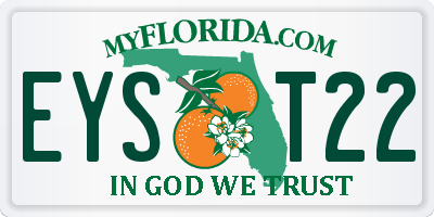 FL license plate EYST22