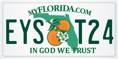 FL license plate EYST24