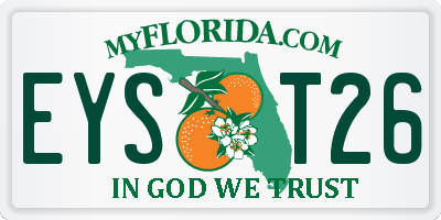 FL license plate EYST26