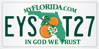 FL license plate EYST27