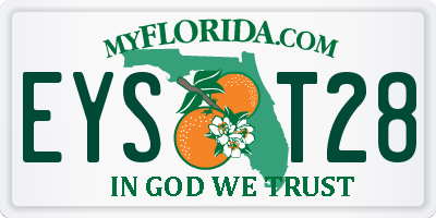 FL license plate EYST28