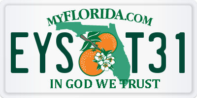 FL license plate EYST31