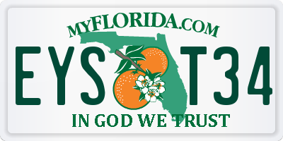 FL license plate EYST34