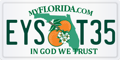 FL license plate EYST35