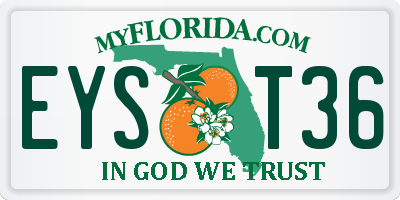 FL license plate EYST36