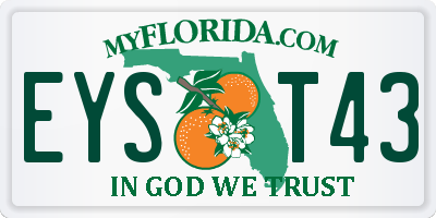 FL license plate EYST43