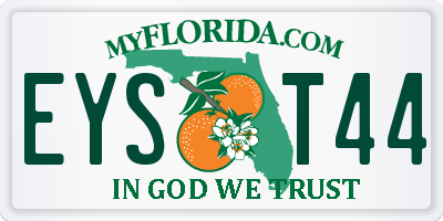 FL license plate EYST44
