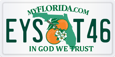 FL license plate EYST46