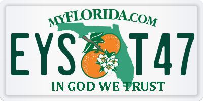 FL license plate EYST47
