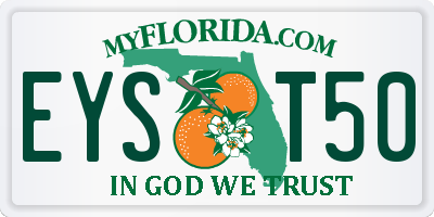 FL license plate EYST50
