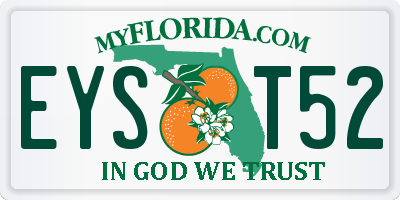 FL license plate EYST52