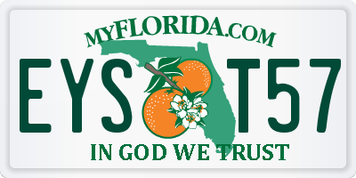 FL license plate EYST57