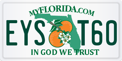 FL license plate EYST60