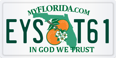 FL license plate EYST61