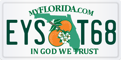 FL license plate EYST68