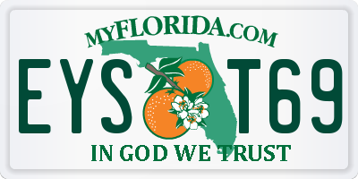 FL license plate EYST69