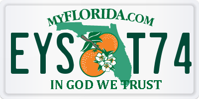 FL license plate EYST74