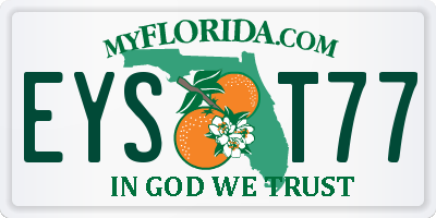 FL license plate EYST77